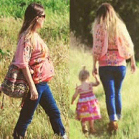 Anthropologie Tanvi Kedia Shivali Doman Sleeve Top Pink Size XS‎ Bohemian Boho - Picture 3 of 11